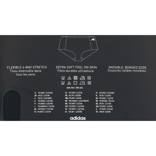 Culotte sportive 2 paia, poliamide ed elastan con cuciture impercettibili — Adidas