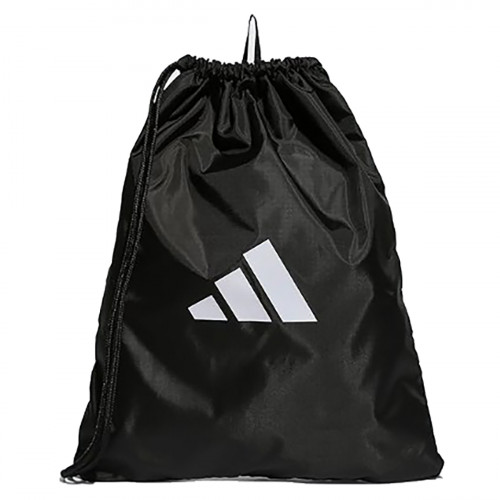Bolsa de gimnasio negra con cremallera y cordón — Adidas