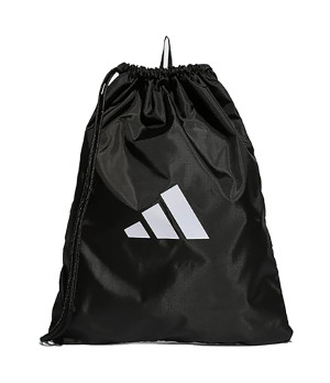 Schwarzer Gymsack mit Reißverschluss und Kordelzug — Adidas