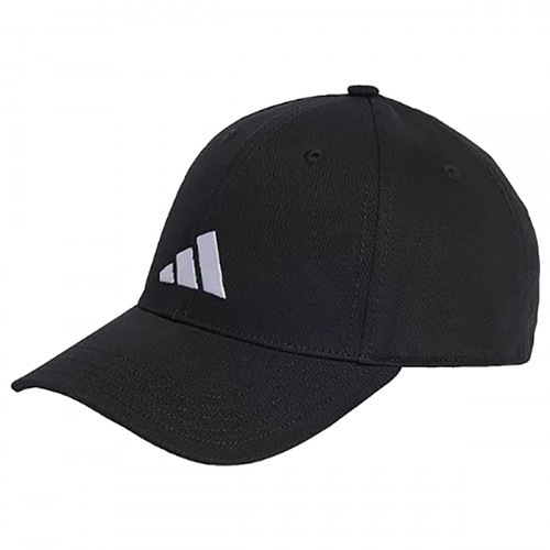 Black twill cap with pre-shaped visor — 100% cotton, adjustable | Adidas