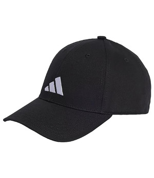 Black twill cap with pre-shaped visor — 100% cotton, adjustable | Adidas